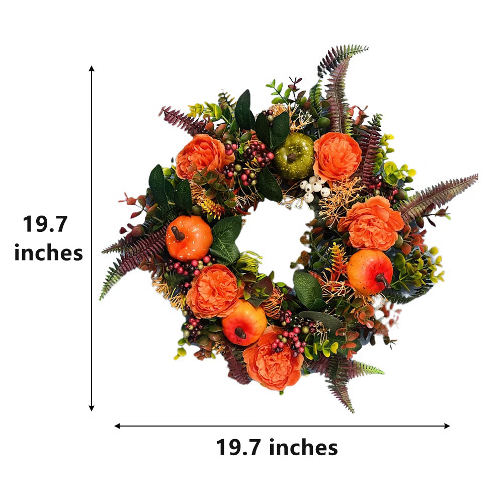 💖Last Day 70% OFF💖Fall Peony And Pumpkin Wreath - Year Round Wreath--🔥BUY 2 FREE SHIPPING